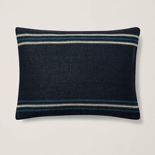 Ralph Lauren Mathers 22x22 Throw Pillow COVER ONLY Navy Linen Coastal Preppy NEW picture