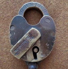 1883 GRAND RAPIDS & INDIANA Railroad, H.C. HART & Co. HEART SHAPED LOCK - GR&IRR picture