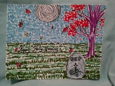 Vintage Style Halloween Greeting Card - Mystic All Hallows Eve - Handmade picture
