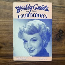 Vintage 1856 Florida Palm Beaches Weekly Guide Advertising Ephemera picture