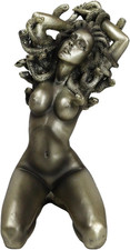 Ebros Greek Mythology Kneeling Goddess Medusa with Snake Hair Statue 6