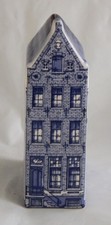 Vintage Miniature Delft's Blauw Blue Delft Ceramic Canal House Punt Gravel 1600 picture