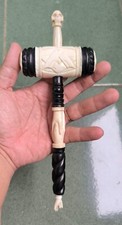 Custom order  Masonic Gavel From Wood & Deer ANTLER Hand Carved (Ready 2 weeks) picture