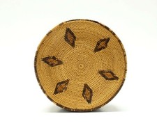ANTIQUE ROMBLON ISLAND PHILIPPINES LIDDED COIL BASKET picture