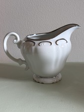 Vintage Royal Platinum Creamer Number 18012 White w/ Silver Trim picture