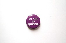 Vintage Yo Amo Un Quickie Funny Pinback, old Pin Button 1980s? vtg Small picture