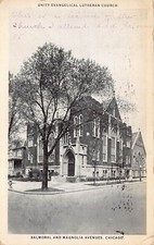 Chicago IL Illinois Unity Lutheran Church c1924 Magnolia Ave Vtg Postcard B28 picture