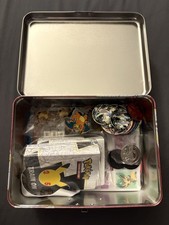 Pokemon 25th Anniversary Lunchbox w/ Pins Stickers Coins Patch Lanyard Binders + picture