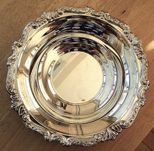 Sheridan Silver-Plated Candy Dish 1980s Scroll & Shell Design ~ Very Good picture