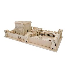 Wooden 3D Jerusalem Temple Model KIT Jewish Israeli Beit Hamikdash Replica Pu... picture