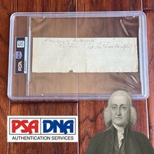 JONATHAN TRUMBULL, SR. 16th CT Gov & Patriot AUTOGRAPH Warrant Signed * PSA picture