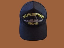 USS ARLEIGH BURKE DDG-51 NAVY SHIP HAT U.S MILITARY OFFICIAL BALL CAP U.S MADE picture