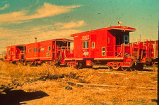 Missouri Pacific Railroad Cabooses #13927 - Taylor, Texas 35mm Photo Slide picture