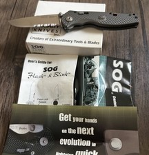 SOG Flash I FSA-97 Knife 1/2 Serrated AUS-8 USA Made NOS Discontinued picture