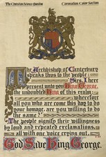 1937 King George VI Coronation Christian Science Monitor A.C. Webb Illuminated picture