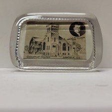 VTG Church Paper Weight Rev W. H Cannon Pastor. Christian Lincoln Illinois picture