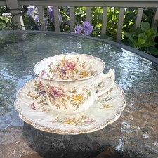 Antique Wileman ( Pre Shelly )Teacup And Saucer Daisy Floral Design picture