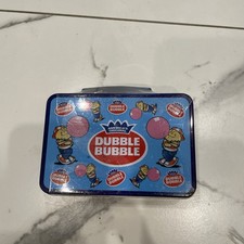 Vintage Dubble Bubble Gum Mini Hinged Metal Lunch Box Unopened Packaging w/Gum picture
