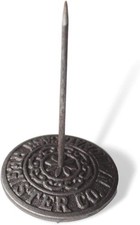 Cast Iron Receipt Spike Paperweight Desk Receipt Holder picture