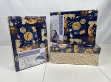 (3) Vtg. 1999 Rembrandt Celestial Sun Moon Stars Keepsake Photo Storage Boxes picture