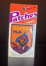 Vintage Tampa Florida Iron On Patch Voyager Travel Souvenir Pirate Buccaneers picture