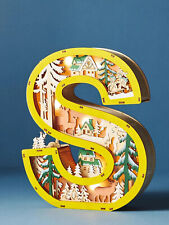 NEW ANTHROPOLOGIE WONDERLAND MONOGRAM CHRISTMAS HOLIDAY HOME BATTERY LIGHT UP “S picture