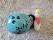 Bowl O Rama Bowler Bowling Ball Mug Pin Handle Classic Solutions by Jay NM picture