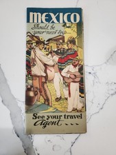 Vintage Mexico Travel Brochure Foldout Mexican Tourism Bureau picture