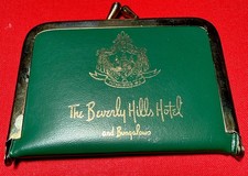 Vintage Beverly Hills Hotel And Bungalows Sewing Kit Green Leather AS IS picture