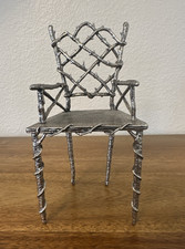 LUNT SILVERSMITHS NYBG NEW YORK BOTANICAL GARDENS CHAIR  METALWARE ART 9
