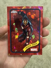 2025 Topps Chrome Marvel Sapphire Edition Iron Man #1 Red 1/5 picture