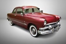 1951 Ford Tudor 239 V8 Coupe Car 13x19 Poster PhotoArt Style 10m HQ PhotoStock picture