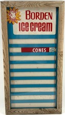 Vintage 1960s/1970s BORDEN ICE CREAM Menu Board - 13.25