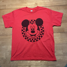 Disney Mickey Mouse T Shirt Size Youth Large Short Sleeve Red picture