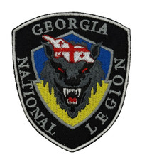 Georgian National Legion Patch Ukraine Military Embroidered Tactical Insignia picture