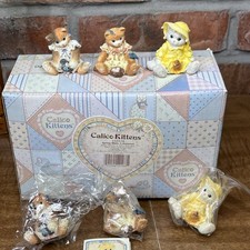 Enesco Calico Kittens Spring Minis Set of 6 155578 Duck Bird Lamb NIB picture