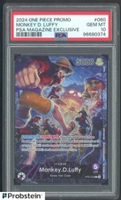 2024 One Piece Promo Monkey D Luffy PSA Magazine Exclusive PSA 10 GEM MINT picture