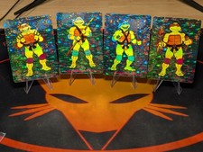 1991 Teenage Mutant Ninja Turtles TMNT Hologram Card Set of 4 Mirage Studios NM picture