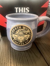 Death Wish Coffee Deneen Pottery Make Waves Lilac Merman Mug NIB - Sold Out picture