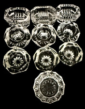Lot of 10 Antique EAPG Open Salt Cellars/Dips AS IS picture