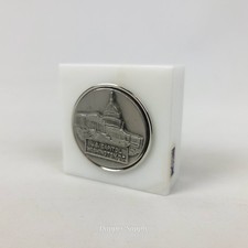 U.S. Capitol Washington D.C. Fine Marble Desk Paperweight Made In Italy 2x2