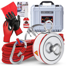 3600LB’s Complete Magnet Fishing Kit | Double Sided Fishing Magnet Kit with Case picture