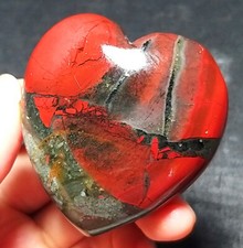 TOP77G Natural Colorful Agate Heart Crystal Stone Mineral Specimen Healing ZB125 picture