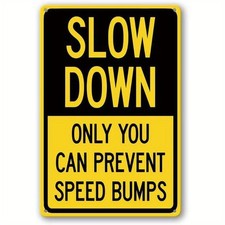 Funny Slow Down  Slow Down Only You Can Prevent Speed Tin Metal Signs Home Décor picture