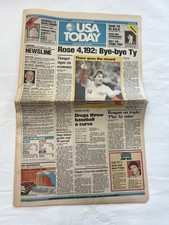PETE ROSE USA Today 4192 Bye Ty Sept 12 1985 COMPLETE Newspaper Cincinnati Reds picture