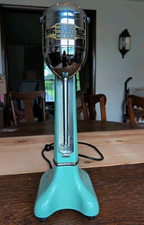 Vintage Myers Bullet Mixer Jadite/Cast Iron/Chrome 125W Art Deco 1940s-1960s picture