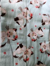 Set of 2 Completed Handmade Flannel Pillowcases Little Siamese Kittens picture
