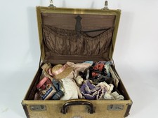 Antique Singer Model 20 Toy Sewing Machine Doll Clothes Wardrobe Suitcase Lot picture