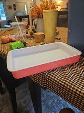 Vintage Pyrex #232 2qt Flamingo Pink Lasagna Pan Casserole Dish 9x13 picture