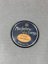Antique Old Vintage Macfarlane Lang's Glass Pocket Mirror Rare Advertising picture